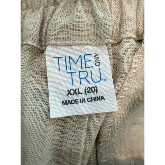 Women's Time & Tru Linen Blend Shorts, size XXL / 20 - Picture 6 of 12